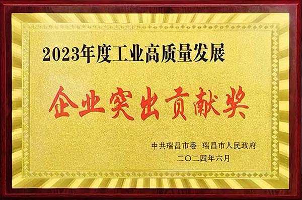2024年6月24日,瑞昌市召開2023年度全市綜合考核總結(jié)暨通報(bào)表?yè)P(yáng)大會(huì),江西亞東獲頒“2023年度工業(yè)高質(zhì)量發(fā)展企業(yè)突出貢獻(xiàn)獎(jiǎng)”。 2024年6月24日,瑞昌市召開2023年度全市綜合考核總結(jié)暨通報(bào)表?yè)P(yáng)大會(huì),江西亞東獲頒“2023年度工業(yè)高質(zhì)量發(fā)展企業(yè)突出貢獻(xiàn)獎(jiǎng)”。